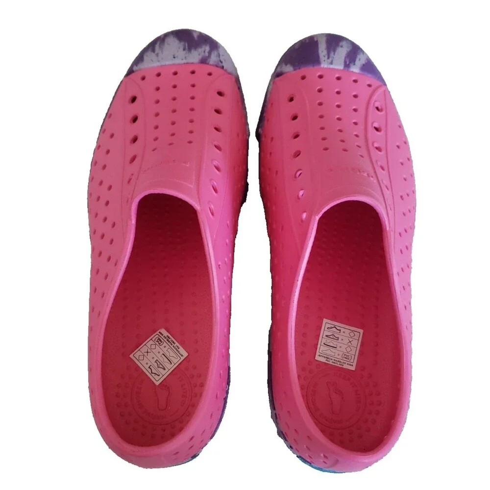 Native Jefferson The Circle Whistler Slip-On Sneaker Shoe Pink  Big Kids Size J6